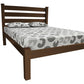 Brown Solid Wood Queen Bed Frame