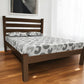 Brown Solid Wood Queen Bed Frame