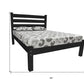 Black Solid Wood Queen Bed Frame