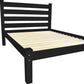 Black Solid Wood Queen Bed Frame