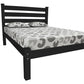 Black Solid Wood Queen Bed Frame