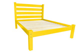 Canary Yellow Solid Wood Queen Bed Frame