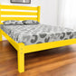 Canary Yellow Solid Wood Queen Bed Frame