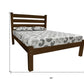 Brown Solid Wood Queen Bed Frame