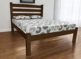 Brown Solid Wood Queen Bed Frame