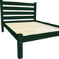 Dark Green Solid Wood Queen Bed Frame