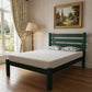 Dark Green Solid Wood Queen Bed Frame