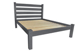 Gray Solid Wood Queen Bed Frame