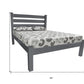 Gray Solid Wood Queen Bed Frame