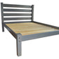 Gray Solid Wood Queen Bed Frame