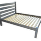 Gray Solid Wood Queen Bed Frame