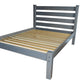 Gray Solid Wood Queen Bed Frame