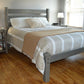 Gray Solid Wood Queen Bed Frame