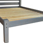 Gray Solid Wood Queen Bed Frame