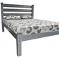 Gray Solid Wood Queen Bed Frame
