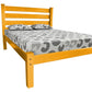 Yellow Solid Wood Queen Bed Frame