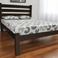 Brown Solid Wood Queen Bed Frame