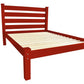 Red Solid Wood Queen Bed Frame