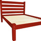 Red Solid Wood Queen Bed Frame