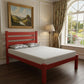 Red Solid Wood Queen Bed Frame