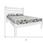 White Solid Wood Queen Bed Frame