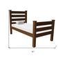 Brown Solid Wood Twin Bed Frame