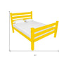 Canary Yellow Solid Wood Twin Bed Frame