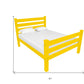 Canary Yellow Solid Wood Twin Bed Frame
