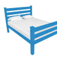 Caribbean Blue Solid Wood Twin Bed Frame
