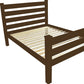 Coffee Solid Wood Twin Bed Frame