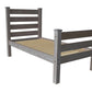 Gray Solid Wood Twin Bed Frame
