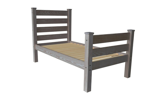 Gray Solid Wood Twin Bed Frame