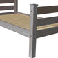 Gray Solid Wood Twin Bed Frame