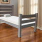 Gray Solid Wood Twin Bed Frame