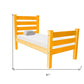 Orange Solid Wood Twin Bed Frame