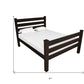 Brown Solid Wood Twin Bed Frame