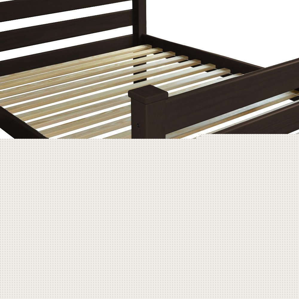 Brown Solid Wood Twin Bed Frame