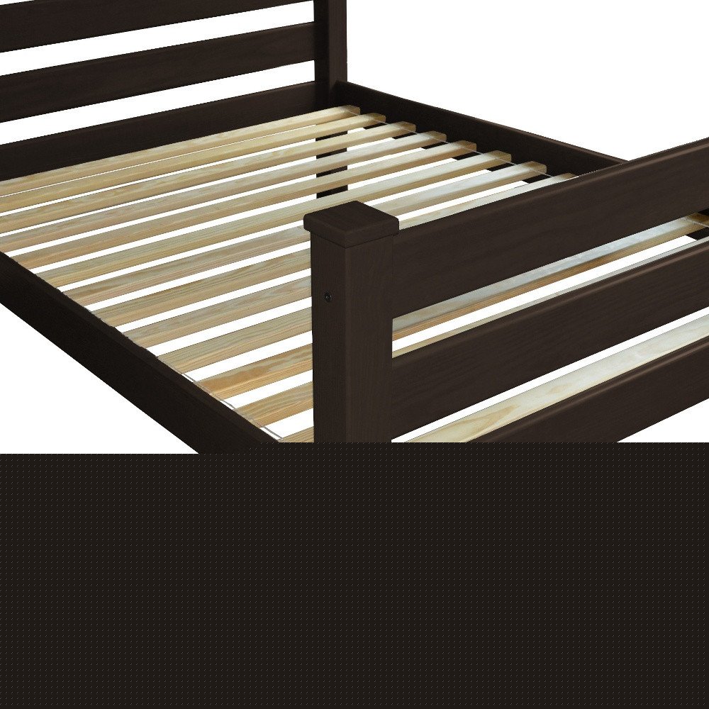 Brown Solid Wood Twin Bed Frame