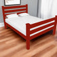 Red Solid Wood Twin Bed Frame