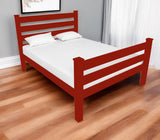 Red Solid Wood Twin Bed Frame