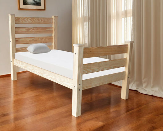 Natural Solid Wood Twin Bed Frame