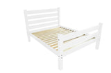 White Solid Wood Twin Bed Frame