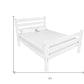 White Solid Wood Twin Bed Frame