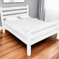 White Solid Wood Twin Bed Frame