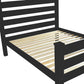 Black Solid Wood Full Bed Frame