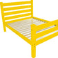 Canary Yellow Solid Wood Full Bed Frame