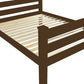 Coffee Solid Wood Full Bed Frame
