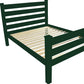 Dark Green Solid Wood Full Bed Frame