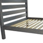 Gray Solid Wood Full Bed Frame