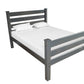 Gray Solid Wood Full Bed Frame